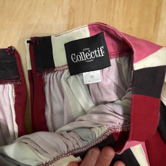 Collectif XS Bubblegum Stripe Jasmine Skirt - Picture 8 of 12